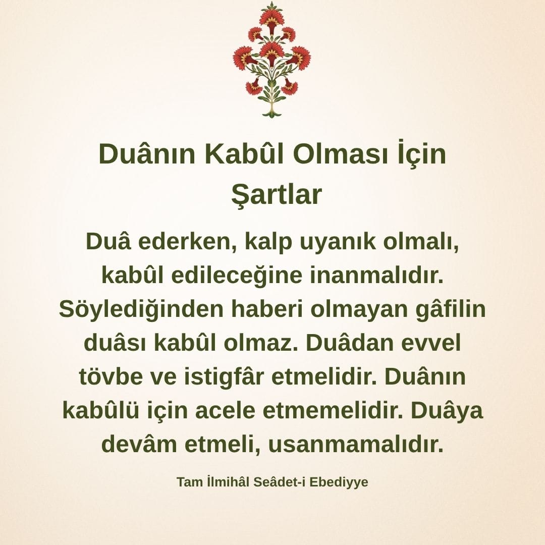 Duanın Kabul Olması İçin (2)